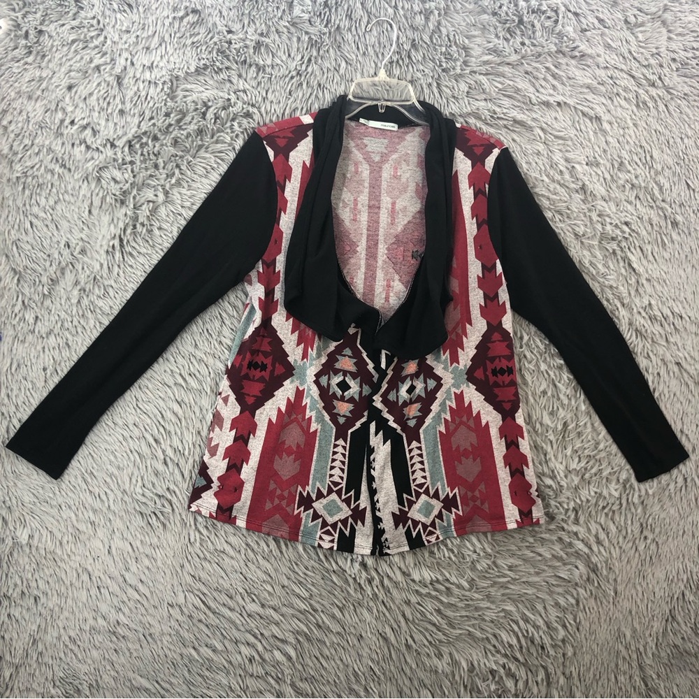 Maurices Cardigan Womens Large Southwestern Aztec Waterfall Sweater